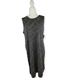 Xersion Casual dress in Charcoal with Black net accent 0X NWT